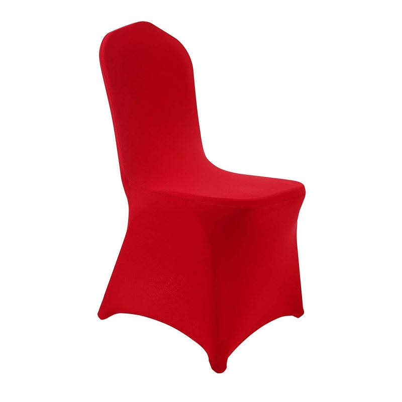 Peomeise Stretch Spandex Chair Cover for Wedding Party Dining Banquet Event (Red, 25) - Image 1